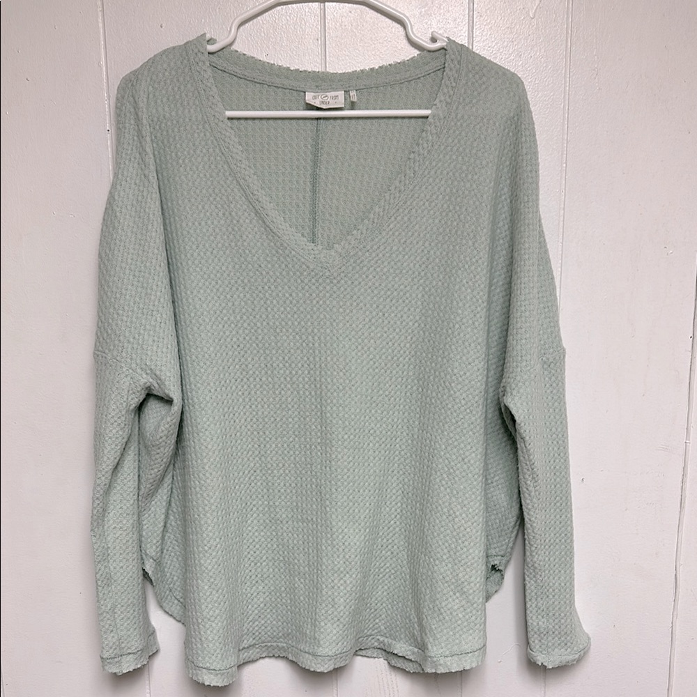 Urban Outfitters Out From Under Oversized Waffle Knit Top Mint S (CLEARANCE)
